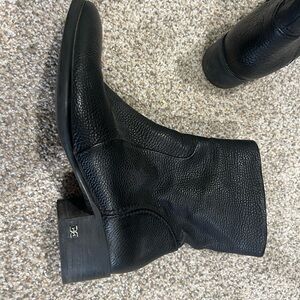 Sam Edelman Black Textured Ankle Boots size 7.5 women’s